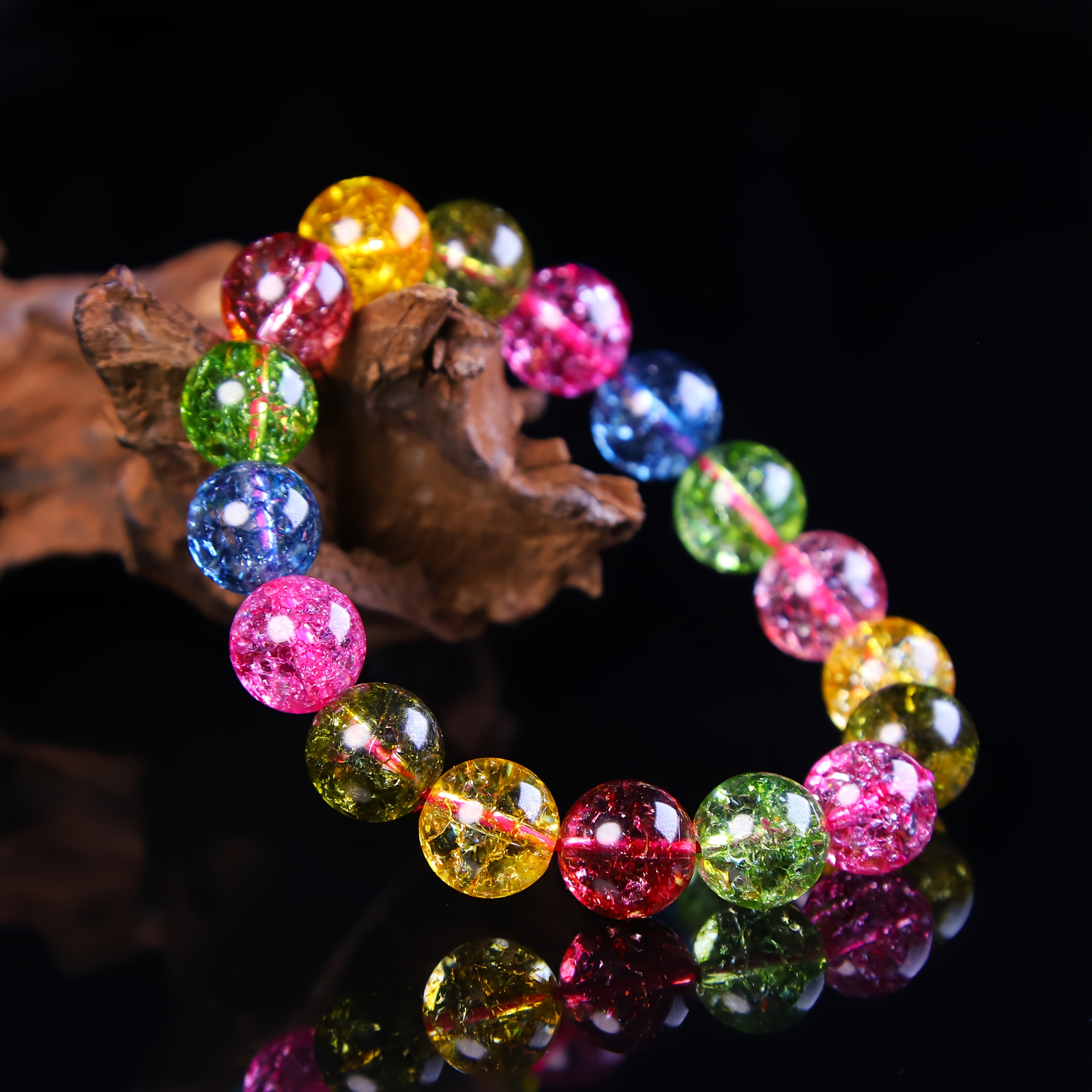 Natural Multicolored Rainbow Bracelet, Fashionable Gift